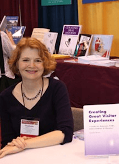 Book coach Stephanie Weaver at convention book promotion